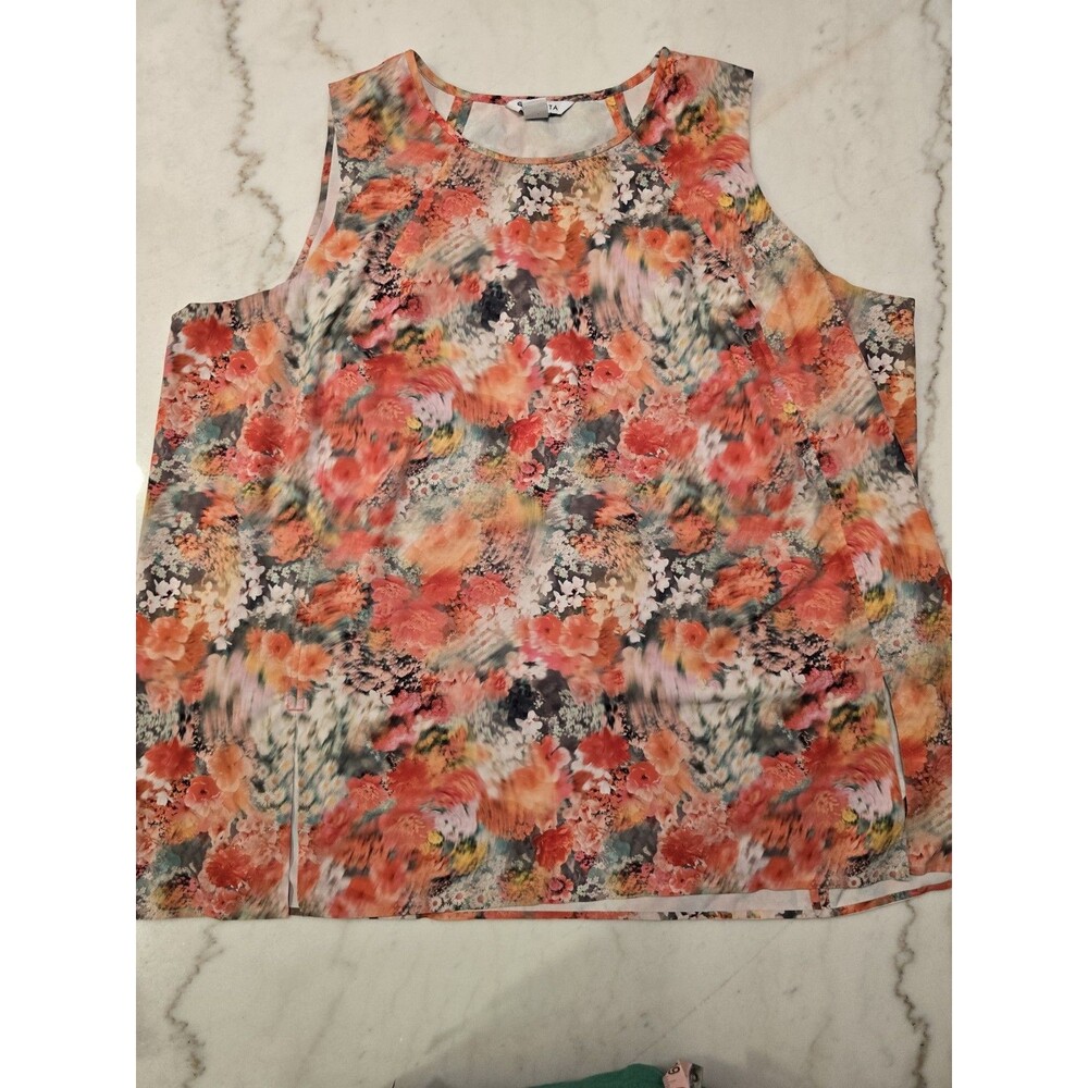 Athleta 2XL Refined Zephyr Watercolor Floral Tank Performance Athletic